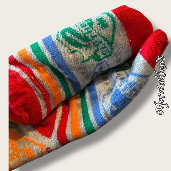 Harry Potter Gray & Multi-Color Hogwarts Sherpa-Cuff Slipper Socks - Picture 6 of 7